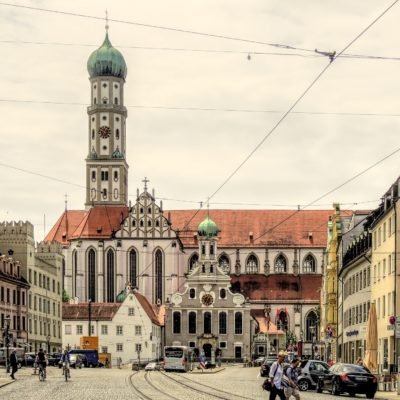 Blick in die Altstadt von Augsburg