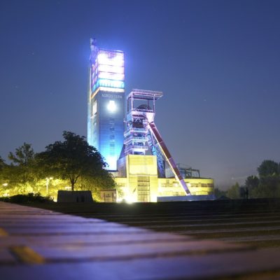 Picture of the colliery in Gelsenkirchen at night