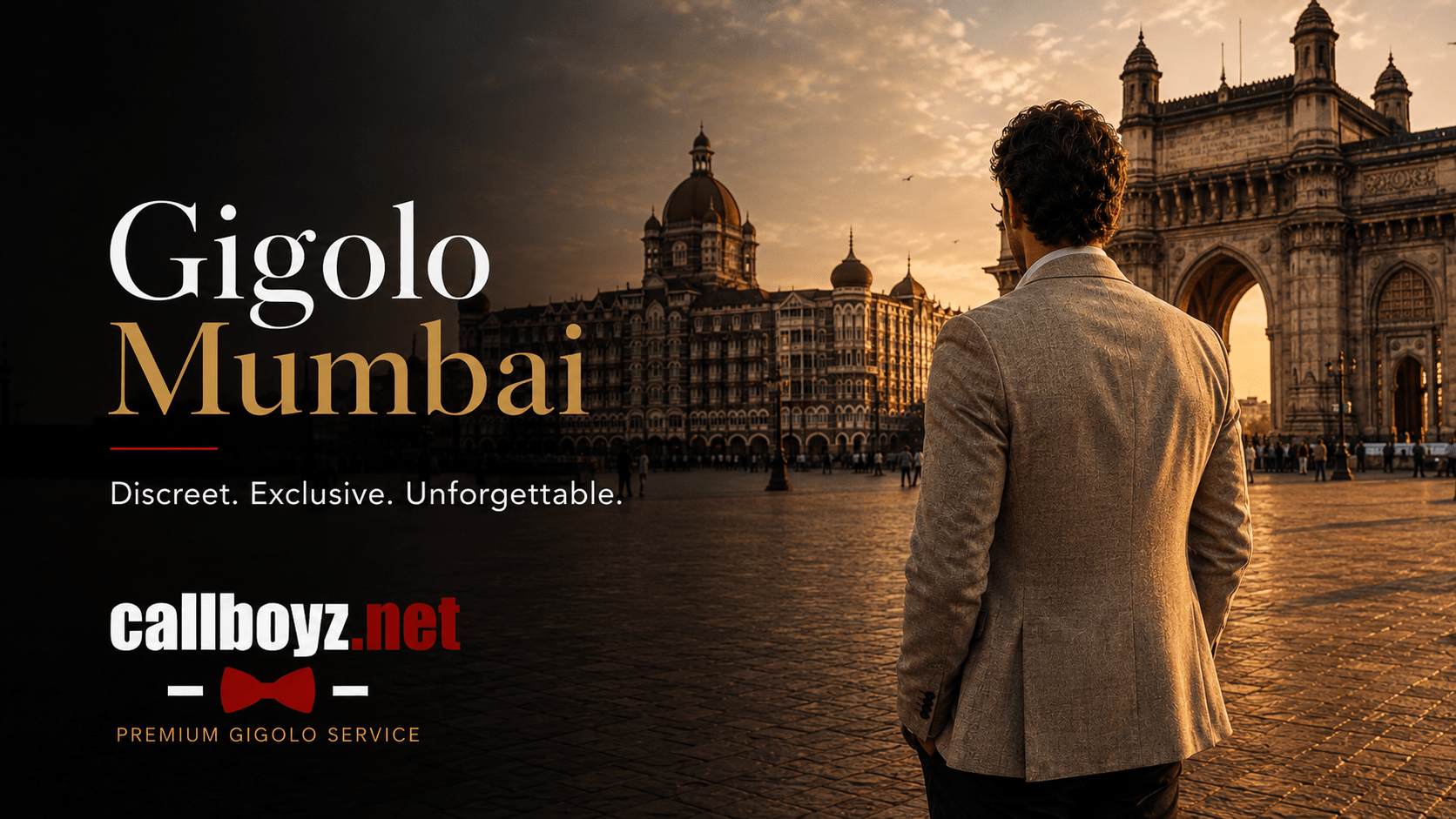 Gigolo Mumbai overlooking the Gateway of India and Taj Mahal Palace during golden hour