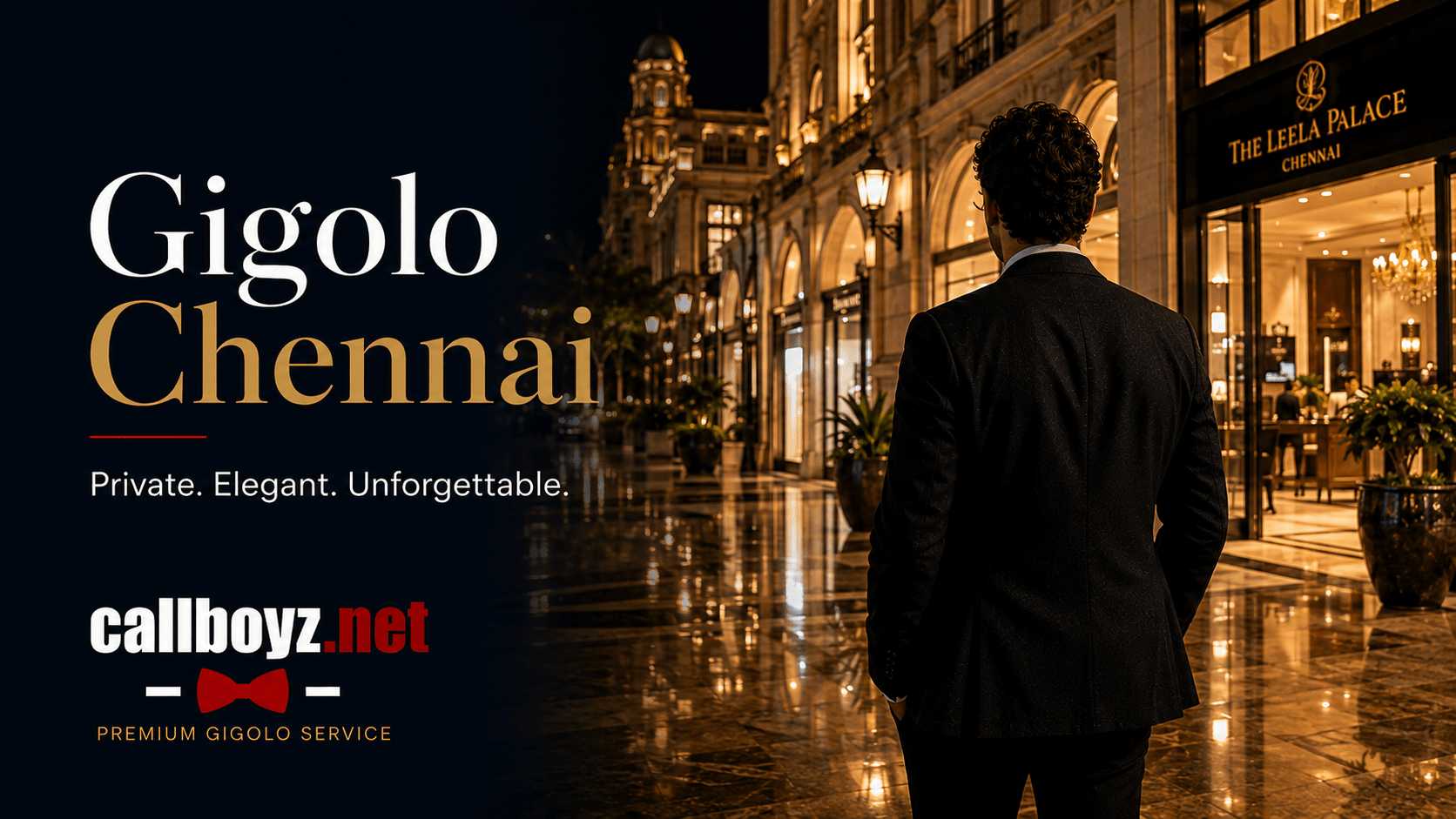 Callboy Chennai in an elegant luxury hotel setting during the evening