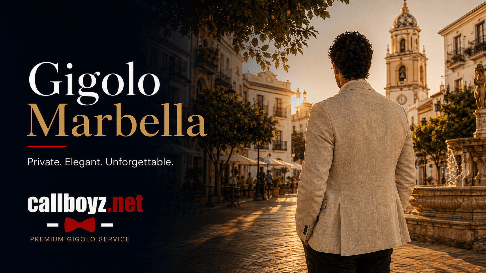 Male escort Marbella in the historic Old Town on the Costa del Sol